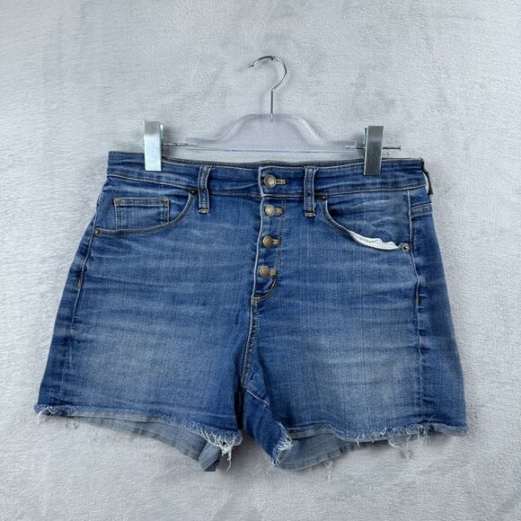 Universal Thread Cut Off Shorts Button Fly Denim Womens Size 12/31R Blue - Picture 1 of 8